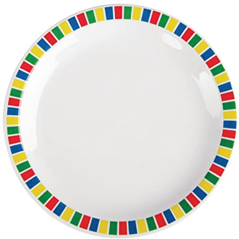 Olympia Kristallon Fairground Melamine Reusable Plastic Plates 160mm (12 Pack) DP980