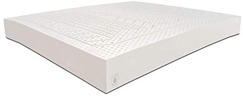 Baldiflex Emporio Materasso Matrimoniale in Lattice Naturale Lastra h 14 cm, Rivestimento Sfoderabile in Silver Safe, antiacaro, Traspirante, 7 Zone a portanza differenziata Misura 180x200x16cm