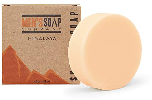 Men’s Soap Company Shaving Soap for Men and Women 4.0 oz Refill Puck Made with Natural Vegan Plant Ingredients. Shea Butter and Vitamin E Create Thick Shave Soap Lather for Skin Protection, Himalaya