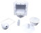 poolomio® Einbauskimmer Komplett-Set für Stahlwandpool - Reinigungsset inklusive Dichtung, Einlaufdüse, Filterkorb, Skimmerdeckel, Skimmerklappe, Saugplatte & Schlauchverschraubung - Wasserpflege