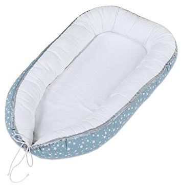 babybay Kuschelnest, azurblau Sterne weiß