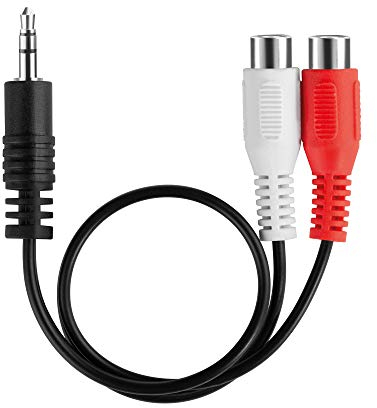 Nuevo HDSupply Adaptador de Audio de 0,10m, Conector Jack estéreo de 3,5mm a 2X RCA, Adaptador AUX