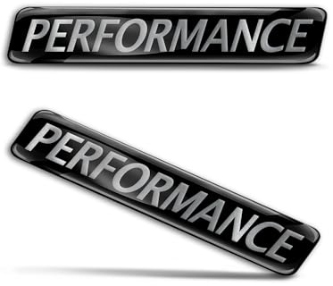 Biomar Labs 2 x 3D Gel Silikon Aufkleber Stickers Autoaufkleber Auto Motorrad Fahrrad Fenster Tür Laptop (Silber Schwarz Performance KS 22)