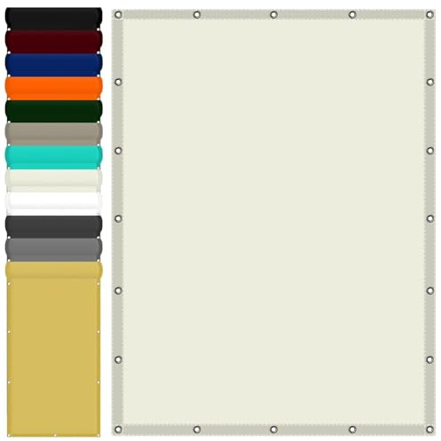 Velas de Sombra para Patio 1 x 8 m Resistente a la Intemperie Protección Solar, Toldos de Vela Protección Solar Rayos UV para Jardín Patio Terraza Balcón, Marfil