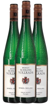 Schloss Vollrads Winkel Kabinett Riesling Halbtrocken Halbsüß Rheingau 75 cl Weißwein (Karton mit 3 Flaschen von 75 cl)