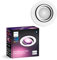 Philips Hue White & Color Ambiance Centura runde Einbauspots 1er Pack (400 lm), dimmbare Deckenlampen mit 16 Mio. Farben, smarte Lichtsteuerung über Sprache und App, weiß, neue Generation