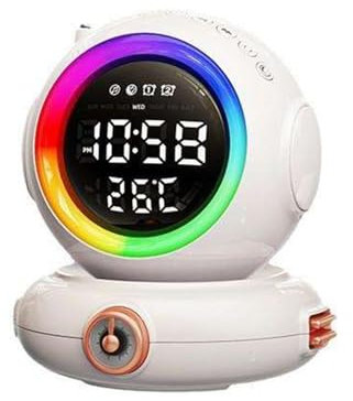 Lichtwecker Tageslichtwecker, Sonnenlicht-Wecker mit Fernbedienung 6 natürliche Klänge Wireless-Lautsprecher,8 Farblicht,Wecker mit Sonnenaufgang Sonnenuntergang Simulation für schwere Schläfer&Kinder