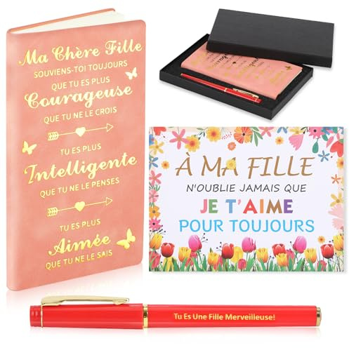 Echehi Journal Intime Fille Cadeau Ado Fille Avec Carnet A6, Stylo, Carte, Boite Cadeau, Cadeau Personnalisé Pour Fille Pour Anniversaire, Remise De Diplôme, Noël