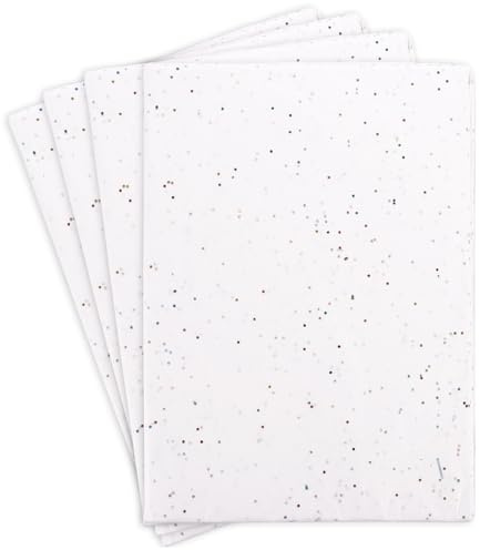ASelected 72 Sheets Glitter Tissue Paper for Wrapping,50x70 CM White Glitter Paper,White Gift Tissue sheet,Wrapping Sheets for Bouquet Christmas Birthday Wedding Party Gift DIY Crafts Decoration