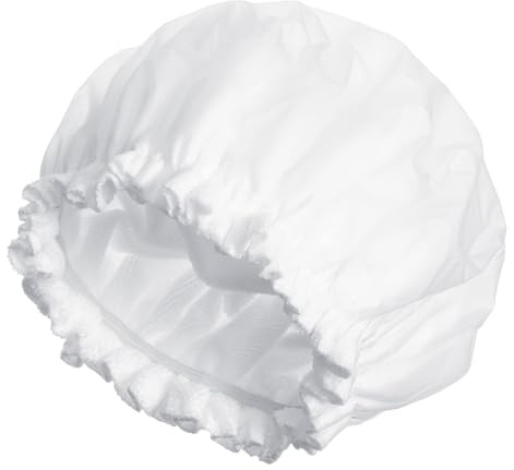 Duschhaube Damen, Doppellagige Duschhaube Weiß, Wasserdicht
