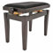 Juan Miguel Navarrez Pianobank Elegance Rosenholz matt - Massivholz - Höhenverstellbar durch Scherenmechanik - Velours Sitzbezug schwarz