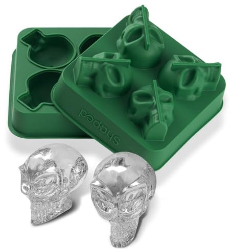 SHAPED 3D Ancient Alien Ice Mold Trays, Flexible Silicone Alien Figure Makers for Ice Cubes, Soaps, Chocolates, DIY Figures, Cookies, Resin Models