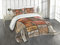 ABAKUHAUS Antiquität Tagesdecke Set, Holz-Holz-Tür-Key, Set mit Kissenbezügen Maschienenwaschbar, für Doppelbetten 220 x 220 cm, Schokolade Braun