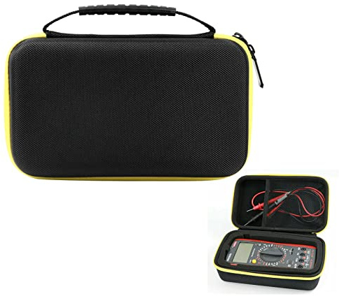 ZLiT Tasche für Fluke F117C F17B F115C Multimeter Hart Stoßfeste Tasche (gelb Reißverschluss)