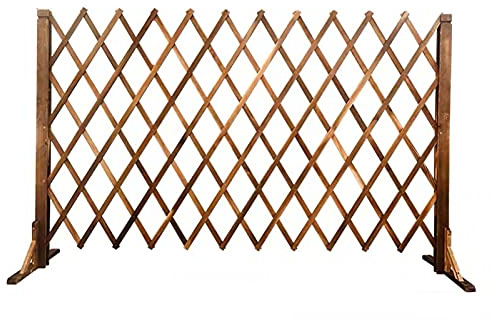 BXKCFYBSQ Garden Fence Wooden Lattice Fence Pet Gate, Wooden Garden Lattice Fence/Christmas Tree Fence Privacy Fence Screen Telescopic Partition Decoration (Size : H90xL200cm)