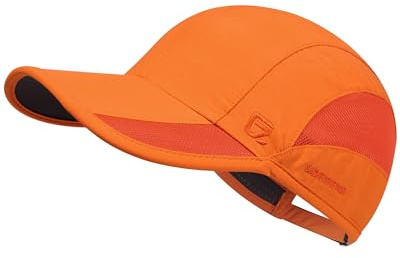 GADIEMKENSD Quick Drying Running Hat Summer Cooling Baseball Cap Dri Fit Sports Sun Caps Breathable Mesh Lightweigh Dad Hats Soft for Golf Tennis Hiking Workout Travel Camping Orange M/L 7-7 1/2