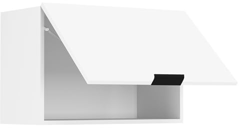 VCM Küchenschrank hängend | Maße ca. H. 40 x B. 60 x T. 31 cm | Hängeschrank mit Klapptür | Dunstabzug | Küchenmöbel – Fasola Weiß