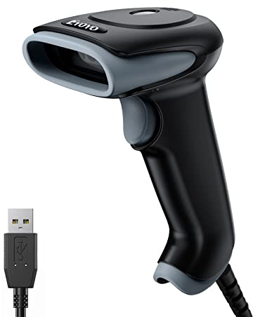 Eyoyo 2D USB Barcode Scanner: Handheld Wired QR Code Scanner for Computer Laptop POS PC, Fast Automatic 1D UPC Screen & Printed Bar Code Reader for Library, Retail Store, Book, Warehouse Inventory