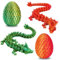 LETSHOLD 2 Pezzi Uovo di Drago Stampato in 3D, Realistico Drago Mobile Figure Sorpresa, Set di Uova Misterioso, Decorazioni Regalo per Pasqua, Natale, Compleanni, Bambini Adulti (B)