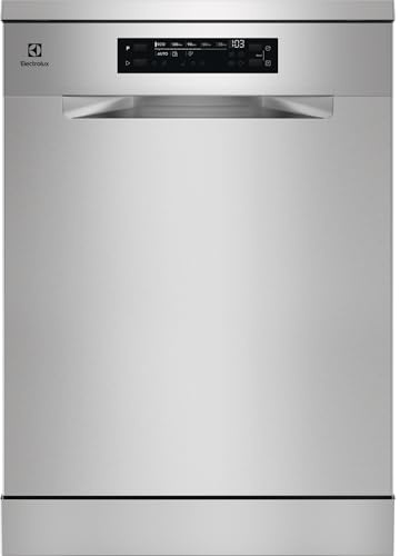 Electrolux ESS68400SX Lavastoviglie Libera Installazione, 14 Coperti, Serie 600 SatelliteClean, Cassetto Posate MaxiFlex, AirDry, ExtraHygiene, SoftSpikes, 850x598x622 mm, Classe C, Acciaio Inox