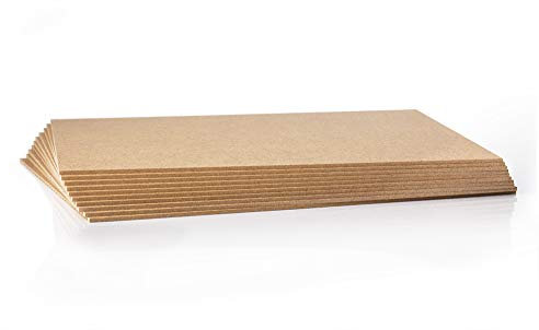 Bildershop-24 10 Stück MDF Platte - 2,5 mm - Holzzuschnitt in 15 X 15 cm - 150 X 150 mm