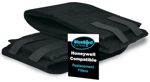 BlueBird Filters Replacement Prefilter, Fits Honeywell 17000-S, Carbon Charcoal, 2 Pack