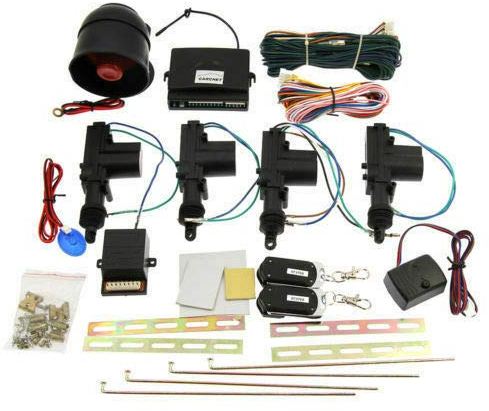 Zentralverriegelungs Kit, Riloer Fernbedienung zentrale der Auto Schloss Verschluss Keyless Entry System Kit, mit Power Central Lock Kit 2 Fernbedienung für schlüsselloses Auto + Alarmsirene