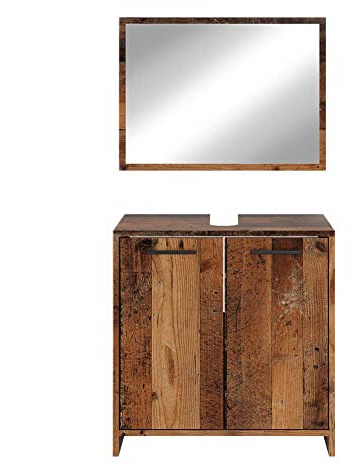 Vicco Set mobili bagno Kiko, Rovere rustico, 2 parti