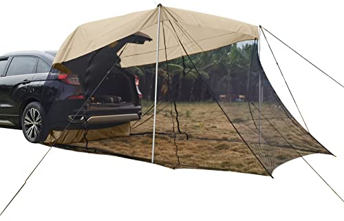 Autozelt im Freien – Markise, Camping-Autozelt, Camping, Heckklappe, Auto-Markise, Caddy-Zelt, Autodachzelt, Autodach-Markise, Heckzelt, Auto für Camping und Familie