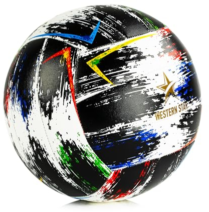 Western Star Pro Series Beach Volleyball - Official Size and Weight - for Beach and Outdoor- Upgraded and Seamless Panel Design - Reinforced - Match & Game Ball