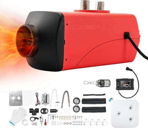 LYJYUJIE Diesel Heater Of Portable Air, 8 KW, 12 V Diesel Auxiliary Heater, Silent Air Diesel Heater With Silencer, Remote Control LCD Screen For Heater ~//
