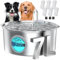 Stainless Steel Dog Water Fountain: Large Water Fountain Cat Bowl - 7L/230oz/1.8G Silent Pet Waterer Fountains - GROOKPET Large Capacity Pets Fountain for Multi-Pet Families - 9 Filters