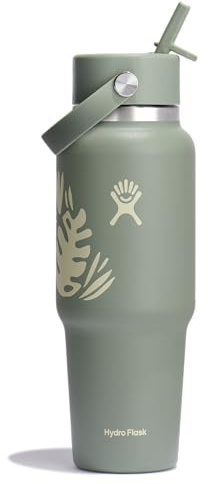 Hydro Flask 32 Oz Wide Flex Straw Travel Bottle Botanical Bliss Agave