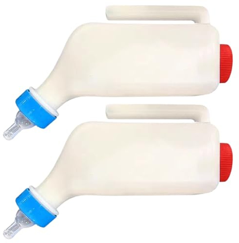 Biberons pour chèvre | 2 x biberons pour agneau, outil d'élevage avec échelle et poignée pour chèvre, vache, mouton, petits animaux