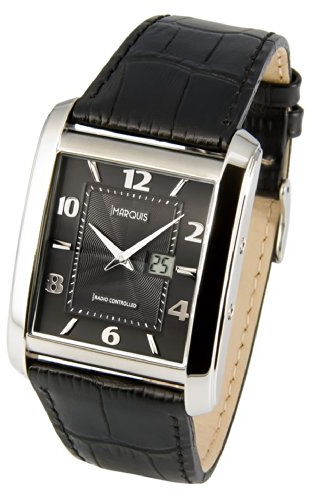 Eurochron Funk Armbanduhr Junghans-Uhrwerk Funkuhr Armbanduhr Leder 964.4715