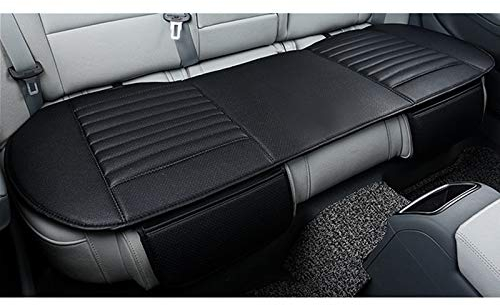 HONCENMAX Auto Sitzbezug Kissen Pad Mat - Atmungsaktiv Auto Seat Protector - Auto Interior Autozubehör - PU Leder Bambuskohle - 1 Packung Rücksitzabdeckung