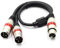 SiYear Symmetrisches Mikrofon-Patchkabel, Y-Kabel, XLR-Buchse auf Dual-XLR-Stecker, 3-polig, Splitterkabel, Audio-Adapter (XLR-F auf zwei XLR-M), 50 cm