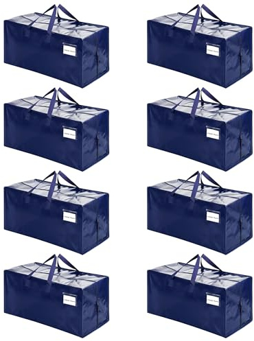 VENO 8 Pack Heavy Duty Moving Bags with Backpack Straps, Zippers & Handles, Extra Large Packing Bags for College Dorm Essentials, Moving Supplies Alternative to Cardboard Moving Boxes