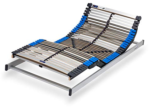CubeSleep 7-Zonen Motor-Lattenrost Pure KF 44-Leisten 140x200cm | elektrisch verstellbar | Federung mit Härteregulierung | Made In Germany | GS Zertifiziert – geprüfte Sicherheit