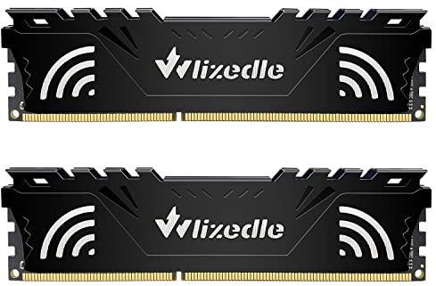 Wlizedle DDR3 Desktop Memory RAM 16GB Kit (2x8GB) 1600MHz CL11 UDIMM, PC Arbeitsspeicher PC3-12800 240-Pin 1,5V Non-ECC 2Rx8 Computer Speicher Upgrade für Rechner, Schwarz
