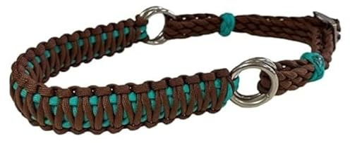 Side Pull Hackamore bitless Bridle Attachment Chocolate Brown Over Green Turquoise