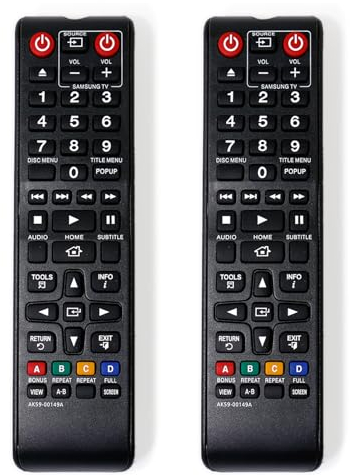 2Pcs AK59-00149A Remplacer la Télécommande adaptée à Samsung Blu Ray Disc Player BD-H5500 BD-H5900 BD-D5300 BD-E5300 BD-F5100 BD-F5500 BD-J5900 BD-J4500R BD-ES5000 BD-F5500E BD-JM57C BD-J74500R