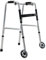 Comforyou Andador plegable de aluminio ligero con 2 ruedas, altura ajustable, ayuda a la movilidad y estabilidad