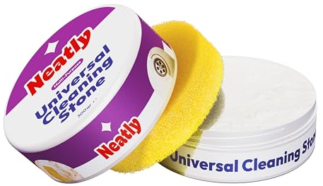Neatly® Putzstein Universalreiniger - 300g - Wirksame Reinigung mit Putzstein Schwamm, reinigt alle Oberflächen, Universalstein, Reinigungsstein 1er Pack (300g + Schwamm)