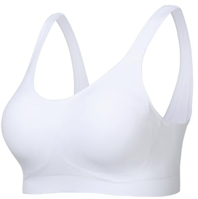 Lemef - Soutien-Gorge sans Armatures pour Femme, sans Coutures, sans Fil, avec Soutien et rehausseur, Soutien-Gorge de Sport sans Coutures et sans Armatures pour Femme, M