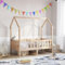 KTHLBRH Bettgestell Familienbett Doppelbett Schlafzimmer möbel Kinderbett Hausbett 70x140 cm Massivholz Kiefer