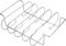 Fonowx Raffitto per Grill a Costine con 4 Slot 26x31,5x7,3 cm per Accessori per arrosti in Acciaio