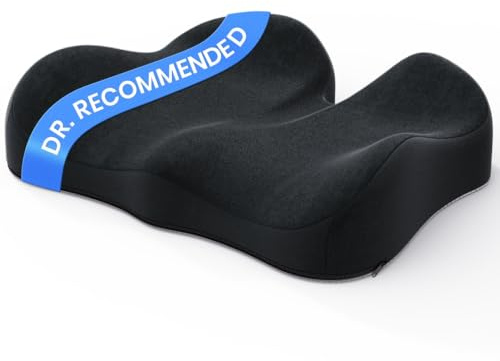 Benazcap Cuscino per Seduta in Memory Foam, Cuscino Ergonomico per Sedia da Ufficio, Adatto per Casa, Ufficio e Auto, Cuscino per Guida