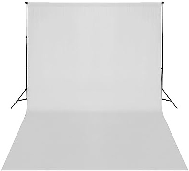 Générique Support de Fond télescopique et Toile de Fond Blanc 3x5 m,Appareils Photo, Photographie, Éclairage & Studio, Arrière-Plans de Studio, Blanc (Poids 6.16KG)