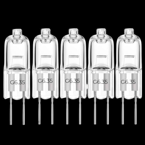 LISOCLU Lampadine alogene G6.35 12v 24v 220v 110v 20w 30w 50w 70w 100w 150w 200w 3000k luce calda, lampada alogena GY6.35 adatta per proiettori Lampadine senza ombra (5/24V-50W)